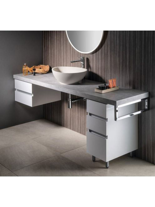 Sapho Avice mosdópult 200x49,5 cm, cement szürke AV207 - Für