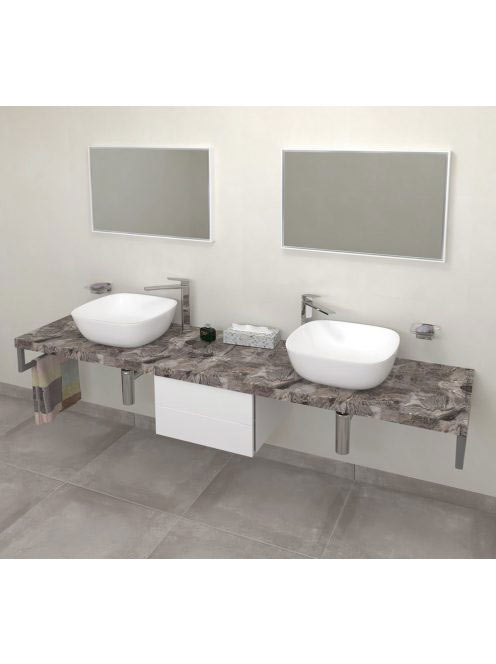 Sapho Avice mosdópult 220x49,5 cm, szürke kő AV2210 - Fürdős