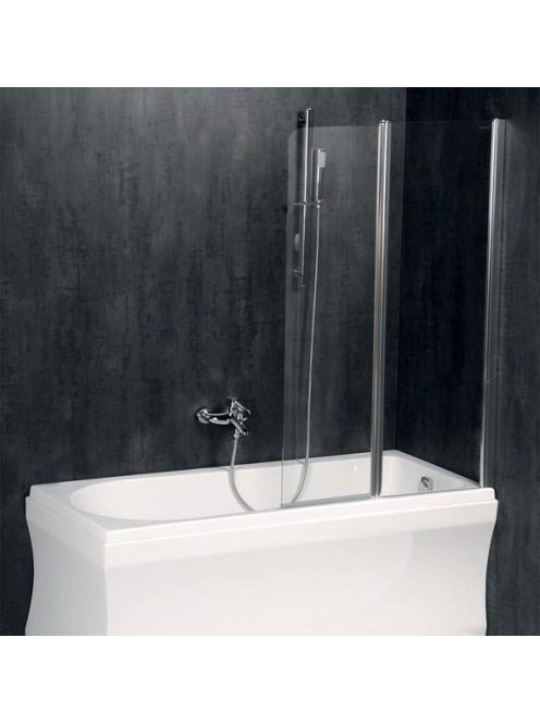 Polysan Paloma kádparaván 120 cm, csiszolt alumínium kerette