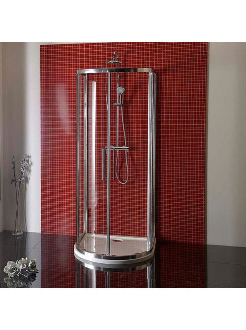 Polysan Lucis Line félköríves zuhanykabin 100x100 cm, átláts