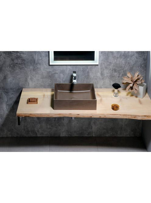 Sapho Formigo beton mosdó 47,5x36,5cm, sötét barna FG014 - F