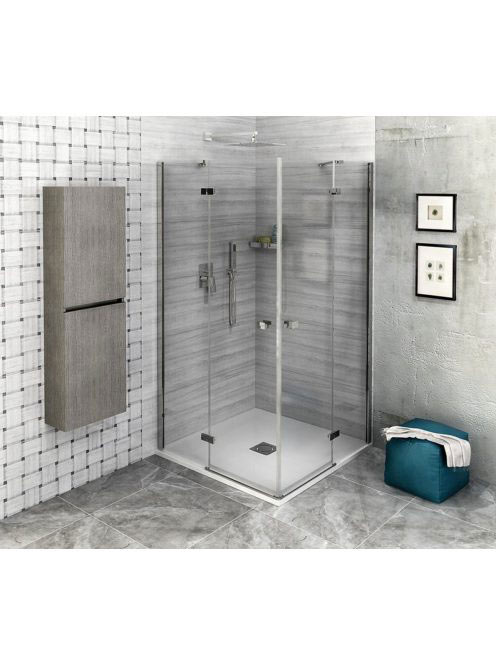 Polysan Fortis Line oldalfalhoz zuhanyajtó 90 cm, balos, kró