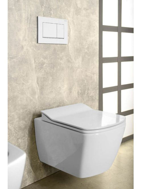 Sapho Glanc Rimless fali WC csésze 37x51,5 cm, fehér GC321 -