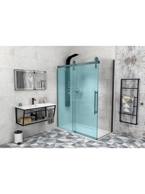 Sapho Gelco Volcano oldalfal 80 cm transzparent üveg, matt f