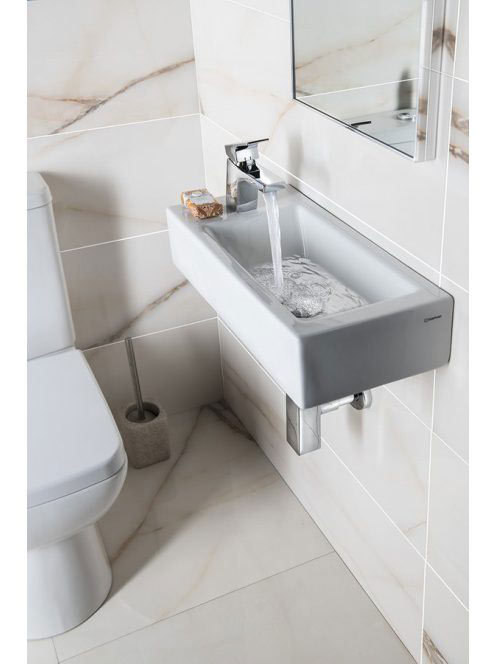 Aqualine Small kerámia mosdó 50x24,5 cm, fehér HF090 - Fürdő