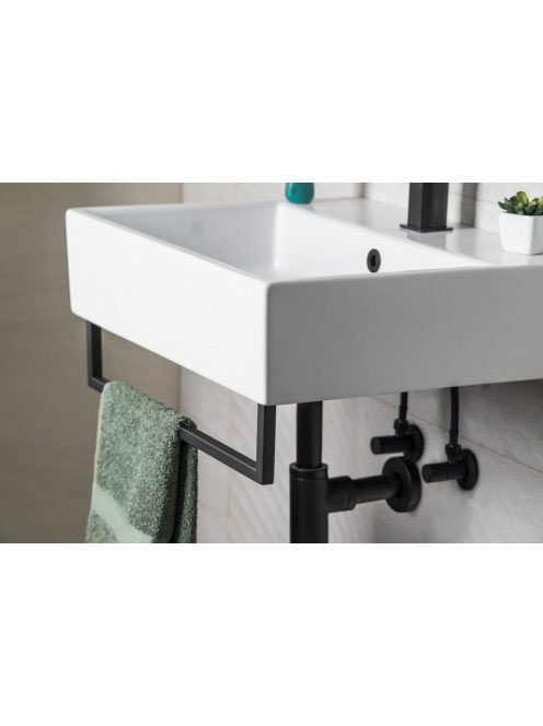 Sapho Hang törölközőtartó mosdó alá 66,5 cm, matt fekete HG6