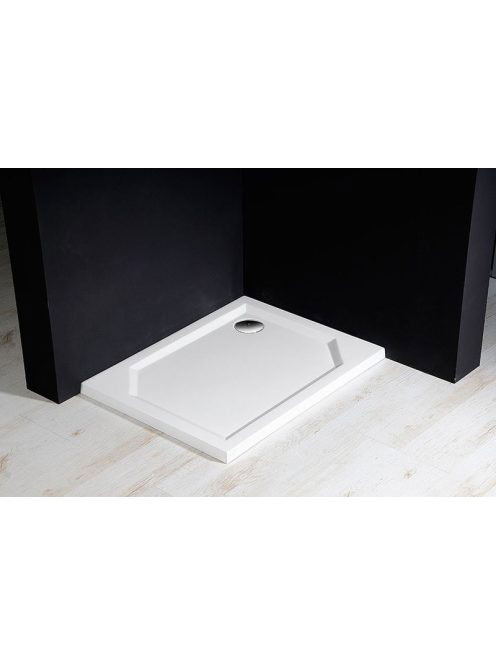 Sapho Gelco Sara öntött márvány zuhanytálca 100x90cm, fehér