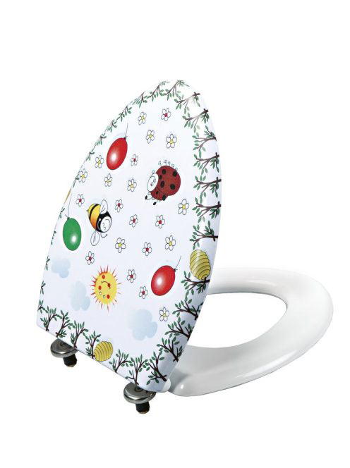 Sapho Kid duroplast gyermek WC-ülőke, színes mintával KC0802