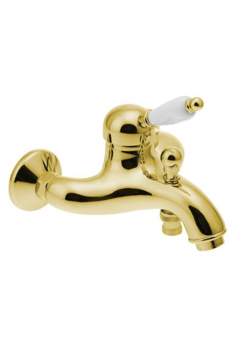 Sapho Kirké kádtöltő csaptelep fehér kerámia karral, zuhanys