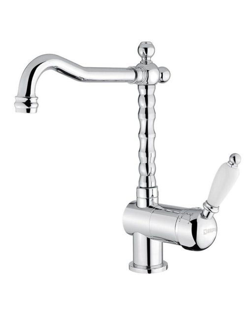 Sapho Kirké White konyhai csaptelep fehér karral, króm KI14B