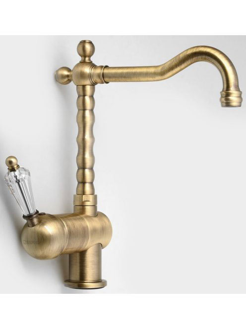 Sapho Kirké Crystal egykaros mosogató csaptelep, bronz KI14K