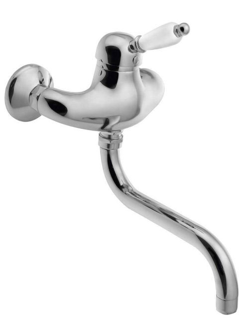 Sapho Kirké fali mosdó csaptelep fehér kerámia karral, króm