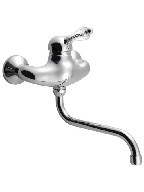 Sapho Kirké fali mosdó csaptelep kristály karral, króm KI15K