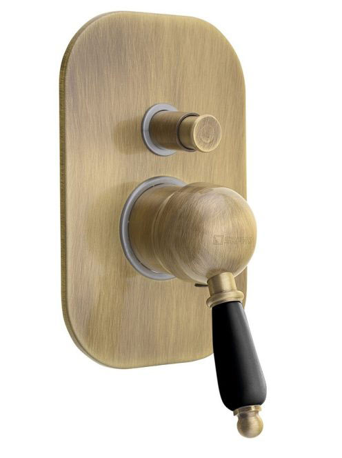 Sapho Kirké falba épített 2 irányú csaptelep fekete kerámia