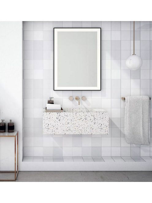 Sapho Gano tükör LED világítással 60x80 Fekete LG260 - Fürdő