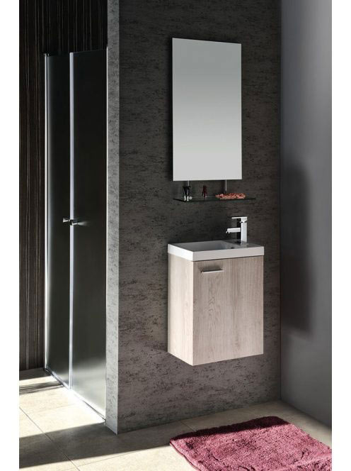 Sapho Latus X fali mosdótartó szekrény 39,4x50x22 cm, mokka