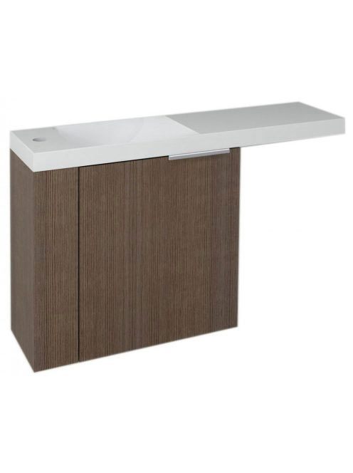 Sapho Latus VI mosdótartó szekrény 50x50x22 cm, balos, ruszt