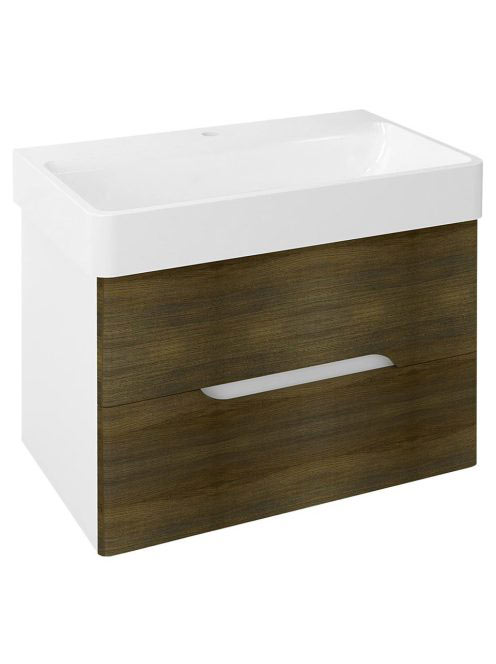 Sapho Mediena két fiókos mosdótartó szekrény pipererendezőve