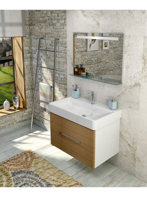 Sapho Mediena két fiókos mosdótartó szekrény pipererendezőve