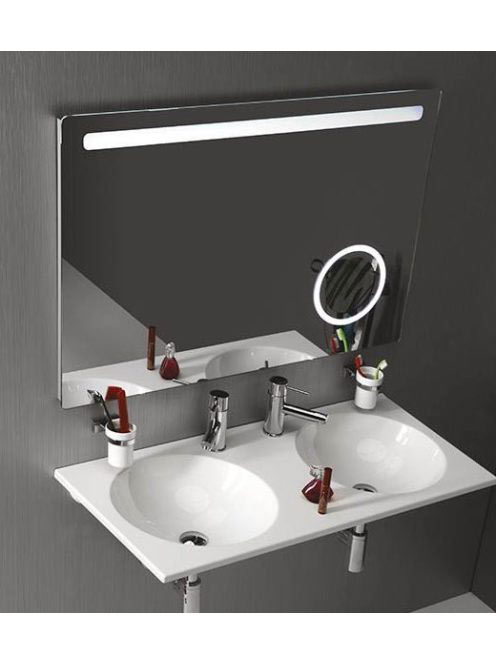 Sapho WEGA tükör beépített kozmetikai tükörrel LED világítás