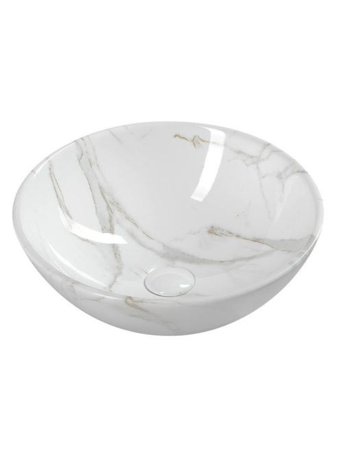 Sapho Dalma kerámia mosdó 42x42, fehér márvány mintázattal M