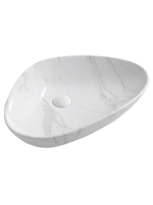 Sapho Dalma kerámia mosdó 58,5x39 cm, fehér márvány mintázat