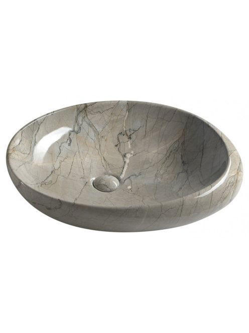 Sapho Dalma kerámia mosdó 68x44 cm, szürke márvány MM313 - F