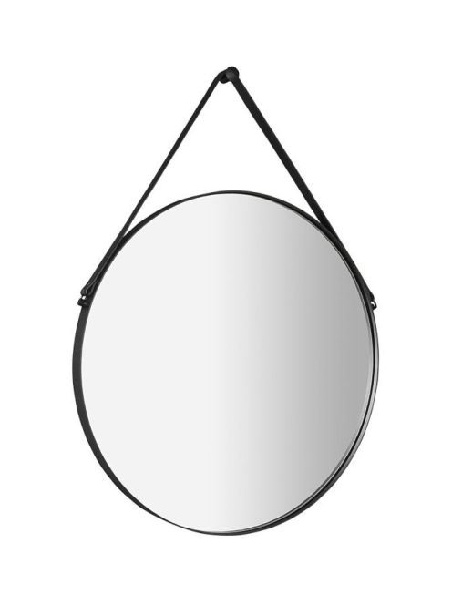Sapho Orbiter kerek tükör 50 cm akasztóval matt fekete ORT05