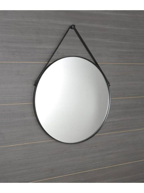 Sapho Orbiter kerek tükör 60 cm akasztóval matt fekete ORT06