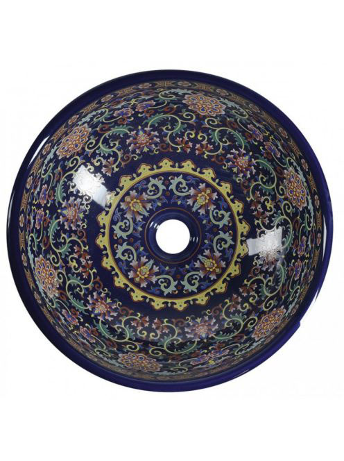 Sapho Priori kerámia mosdó 41x15 cm, lila díszítéssel PI022