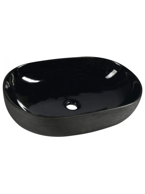 Sapho Priori kerámia mosdótál 58x40 cm, fekete PI031 - Fürdő