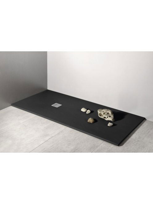 Sapho Gelco Mitia öntött márvány zuhanytálca 200x90 cm, feke