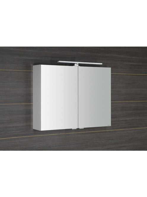 Sapho Riwa két ajtós tükrös szekrény LED világítással 81x70x