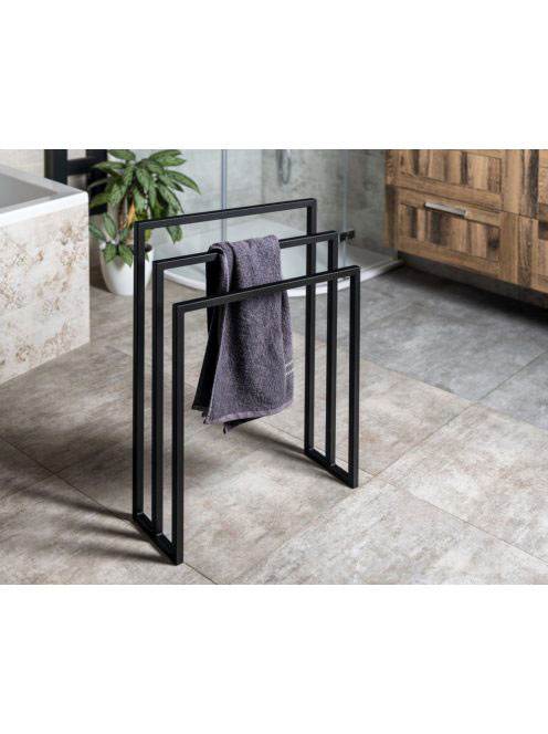 Sapho SKA acél törölközőtartó állvány 55x80 cm, matt fekete