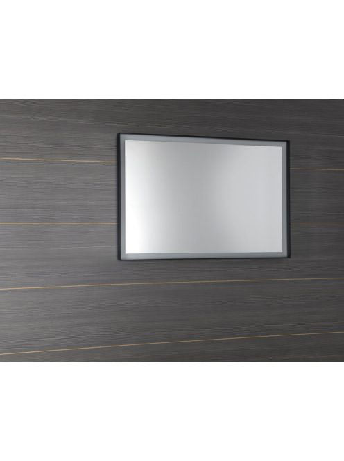 Sapho Sort tükör LED világítással 100x70 cm, matt fekete ST1