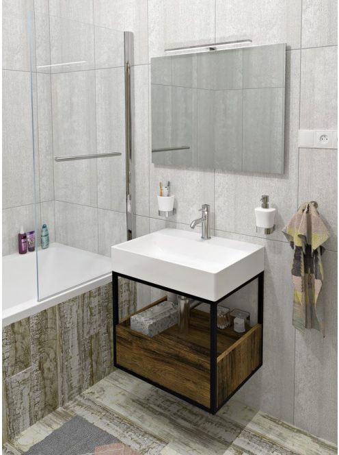 Sapho Twig öntött márvány mosdó, 60x47 cm, szögletes TW060 -