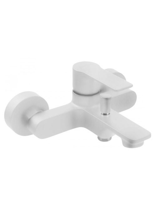 Sapho Pax fali kádtöltő csaptelep zuhanyváltóval, matt fehér