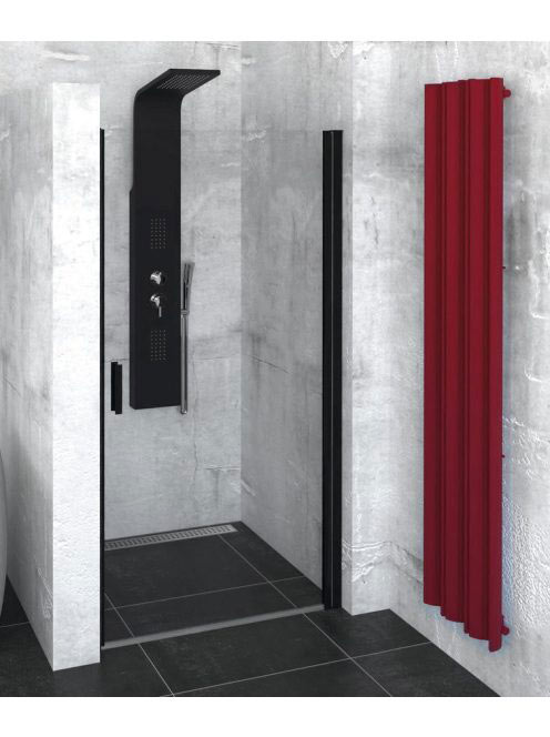 Polysan Zoom Line Black zuhanyajtó 90x200 cm transzparent üv