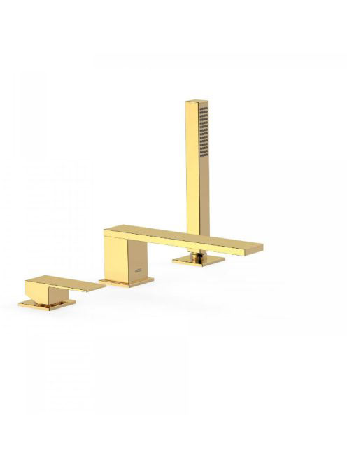 Tres Cuadro Exclusive 3-lyukú kádcsaptelep Polírozott Arany