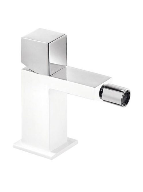 Tres Cuadro Exclusive bidé csaptelep Króm/Fehér 00712001BL -