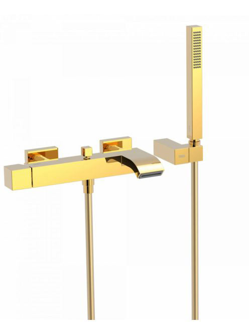 Tres Cuadro Exclusive kád csaptelep Cascade kifolyóval Polír