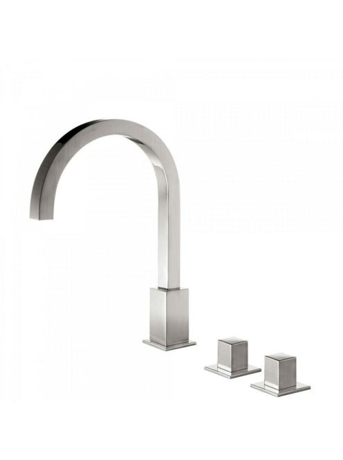 Tres Cuadro Exclusive 3-lyukú mosdó csaptelep Rozsdamentes A