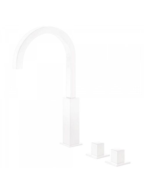 Tres Cuadro Exclusive magasított 3-lyukú mosdó csaptelep Mat