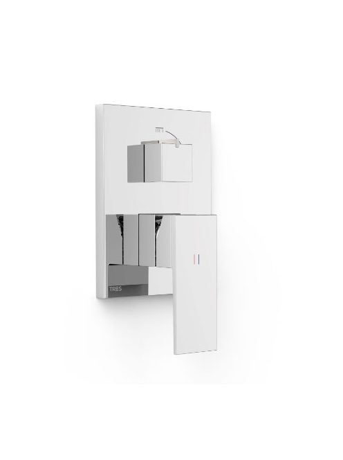 Tres Cuadro szögletes 2 irányú falba süllyesztett csaptelep