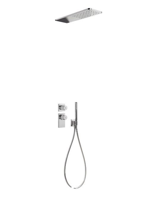 Tres Project falsík alatti termosztátos zuhanyrendszer, króm