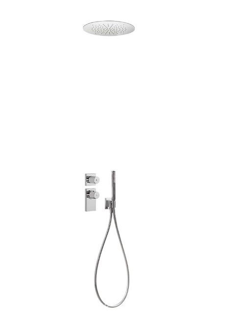 Tres Project falsík alatti termosztátos zuhanyrendszer, króm