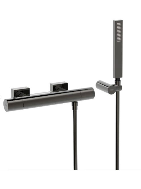 Tres Project termosztátos zuhany csaptelep, Metál Fekete 211
