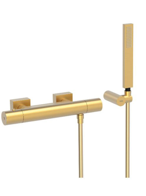 Tres Project termosztátos zuhany csaptelep, matt arany 21116