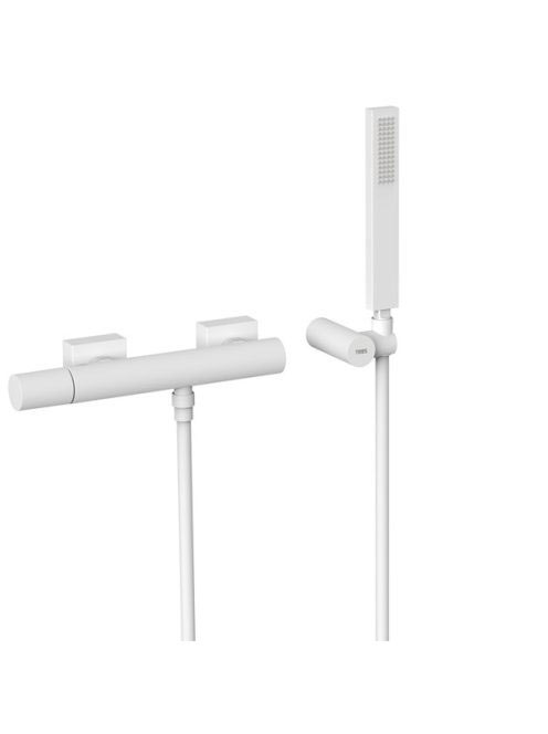 Tres Project zuhany csaptelep, matt fehér 21116701BM - Fürdő