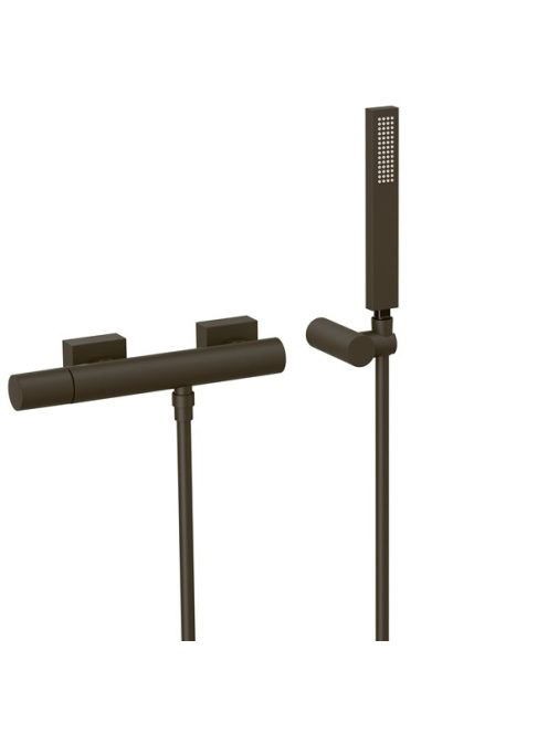 Tres Project zuhany csaptelep, Fekete Bronz 21116701KMB - Fü